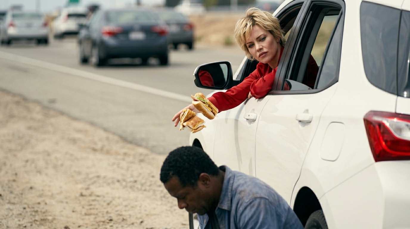 Copiloto throws food at hombre 202606141050