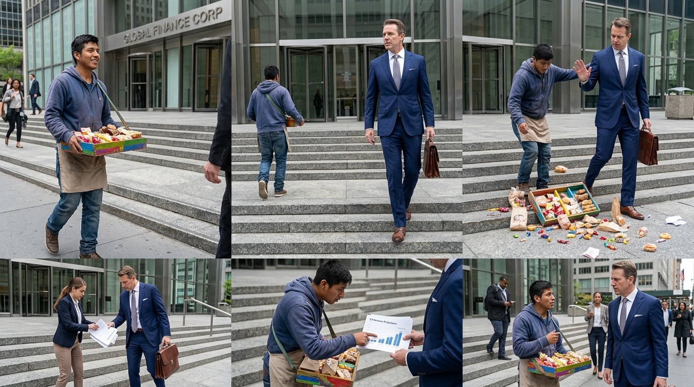 Young man selling sweets rejected 202606181923