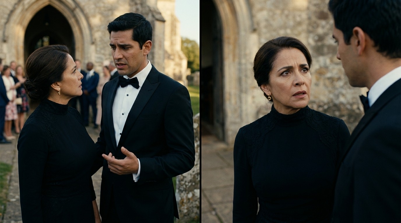este hombre le dice a su madre que se vaya de su boda