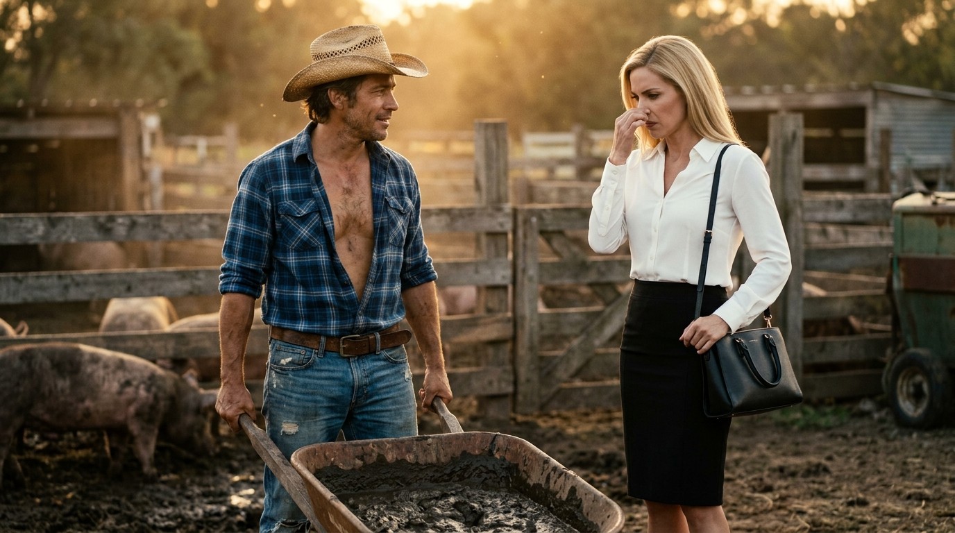se averguenza de su esposo granjero